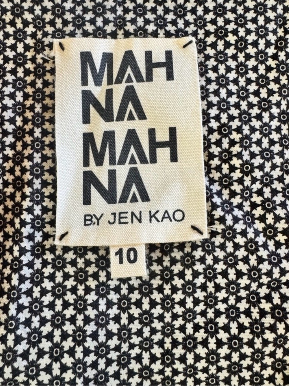 Anthropologie Mah Na Mah Na Jen Kao Floral Cotton Romper Blue Tie Waist 10 - Picture 4 of 5